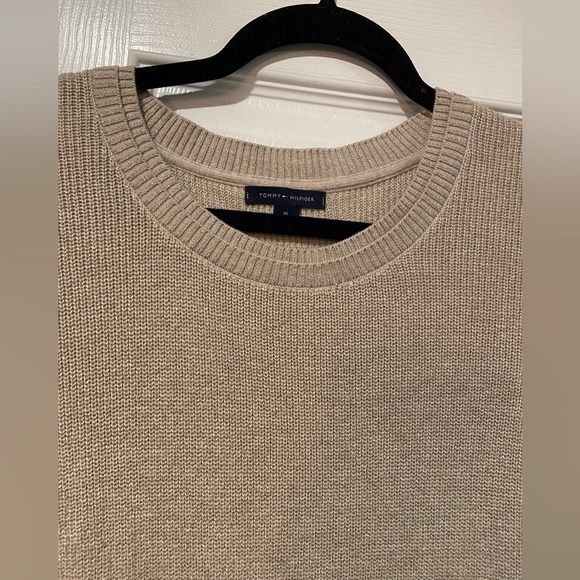 Tommy Hilfiger Sparkly Gold Knit Crew Neck Long Sleeve Pullover Sweater Size XL - Picture 5 of 10